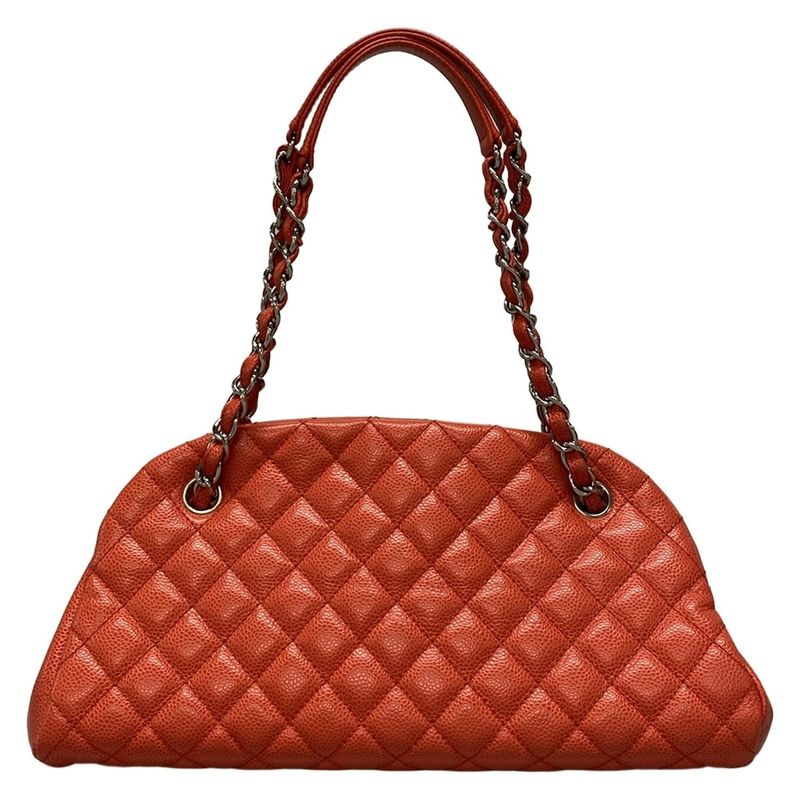 Chanel Shoulder Bag Mademoiselle Beauring Bag Coral Chain Shoulder/silver