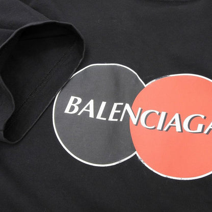 Balenciaga Cotton Logo Print T-shirt Cut And Sewn 620969 Size XXS Black Mens