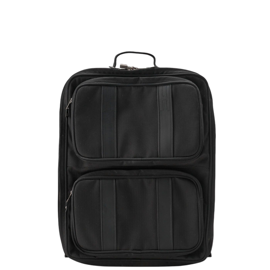 Hermes Acapulco Carry Bag Twirl Chevron Black Ladies Men Suitcases Handbags