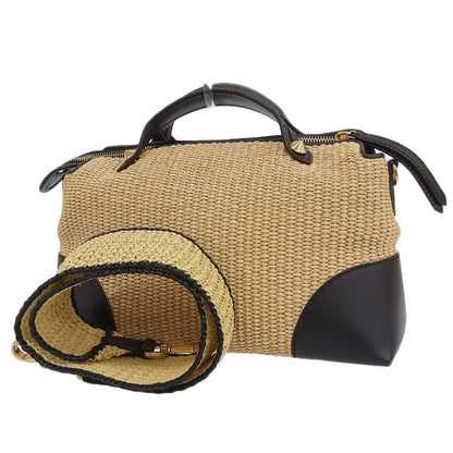 Fendi Raffia Shoulder Monogram Multicolor Bag