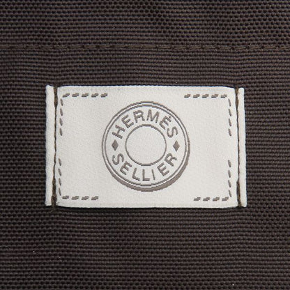 Hermes 2-Way Bag Sac de Pansage Groom Cotton Polyurethane Polyamide Rouge Ash