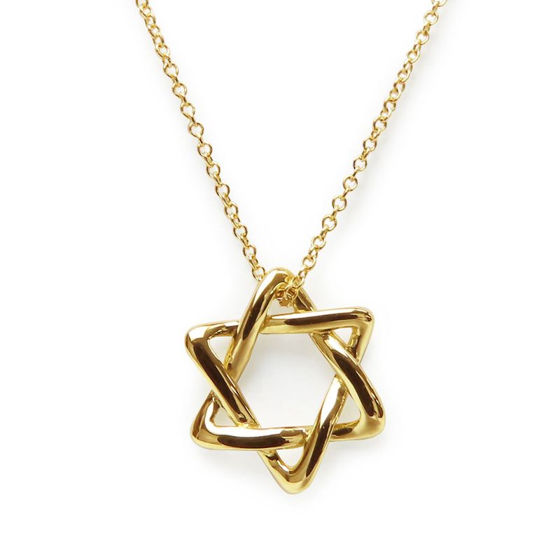 Tiffany & Co Necklace Star Of David 18K Yellow Gold Approx 1.75g Yellow Gold