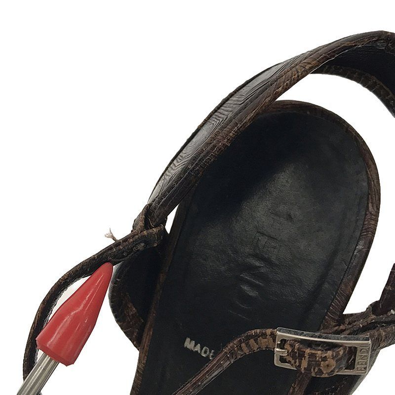 Fendi - Strap Open Toe Sandals - 35 1 2 - Brown - Women's