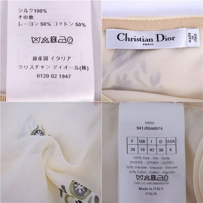 Christian DIOR Skirt Wrap Skirt Long Skirt Made In Italy Silk Bottoms Women I42