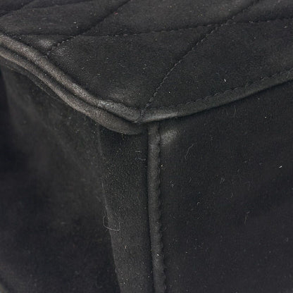 Chanel Shoulder Bag Tote Bag Round Flap Turnlock Chain Shoulder Suede Black