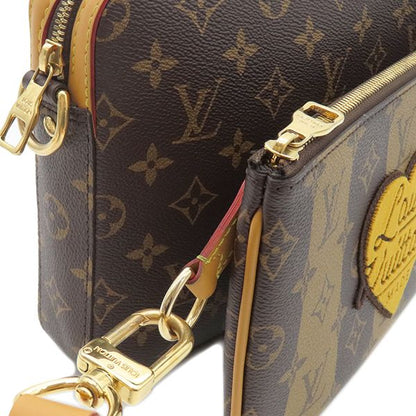 Louis Vuitton Shoulder Bag Trio Messenger Monogram Stripe Monogram Stripe Gold