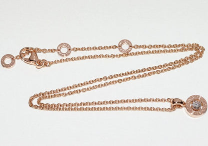 Bulgari Pendant Necklace 18K Pink Gold Diamond 1P (approx 020ct) Bulgari