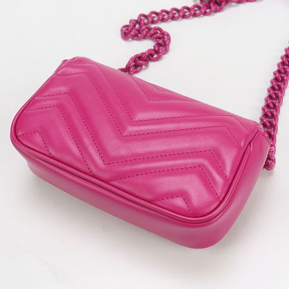 Gucci Chain Shoulder Bag GG Marmont 699757 Shoulder Bag Quilted Leather Women