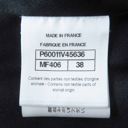 CHANEL P60011 Cotton Partially Lined Silk Coco Mark Buttons Total Pattern Shawl