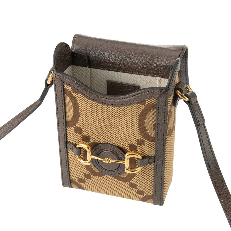 Gucci Shoulder Bag Jumbo GG Canvas Beige