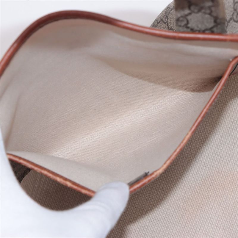 Gucci GG Supreme Tote Bag 211134 Unisex Brown Made In Italy