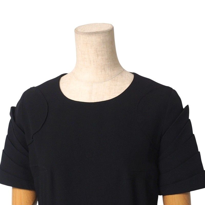 Christian DIOR Dress Size F34 Short Sleeves Dress Black Made In France