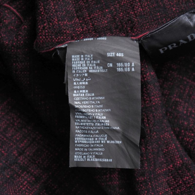 Prada Dress Size 40S Sleeveless Knit Jersey Allover Midi Flare Made In Italy