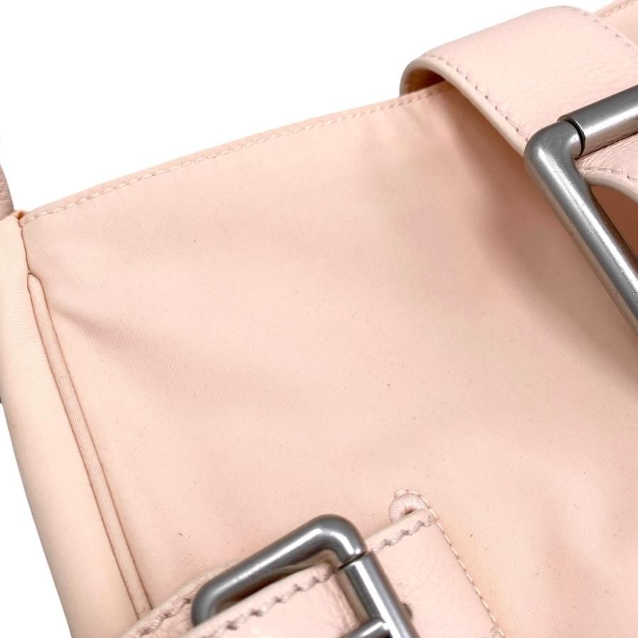 Bottega Veneta Handbag One Shoulder Bag Flap Buckle 691409 Pink Silver Hardware