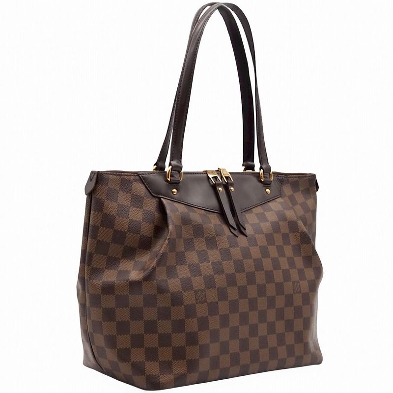 Louis Vuitton Westminster GM Damier Ebène Canvas Bag Shoulder Bag Brown Gold