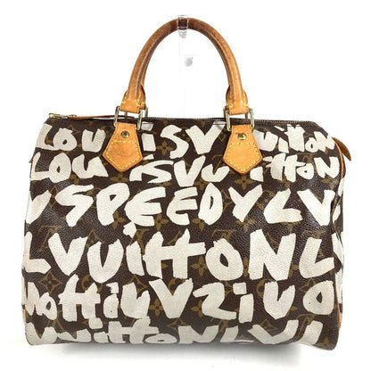 Louis Vuitton Handbag Speedy 30 M92195 Monogram Graffiti Canvas Brown