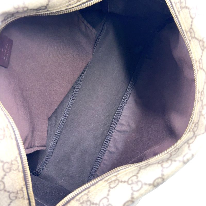 Gucci Crossbody GG Supreme PVC Brown Shoulder Bag Gold 211107