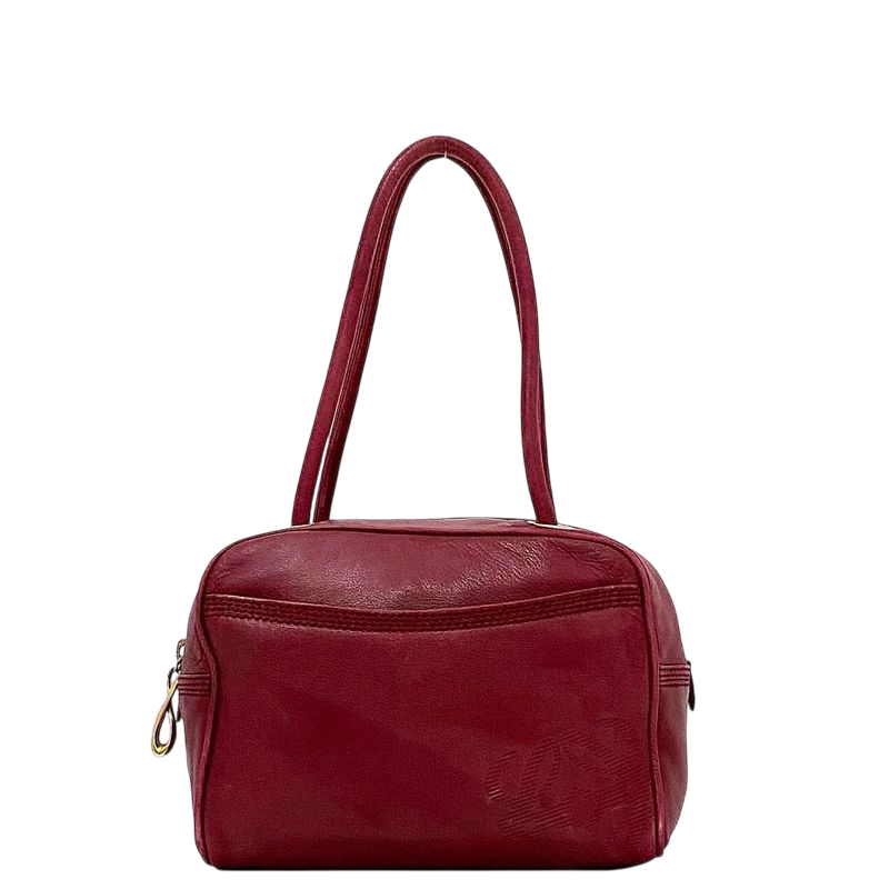 Loewe Handbag Bordeaux Anagram Excellent Condition Nappa Leather Preowned