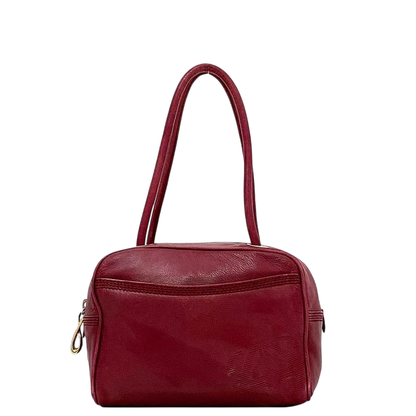 Loewe Handbag Bordeaux Anagram Excellent Condition Nappa Leather Preowned