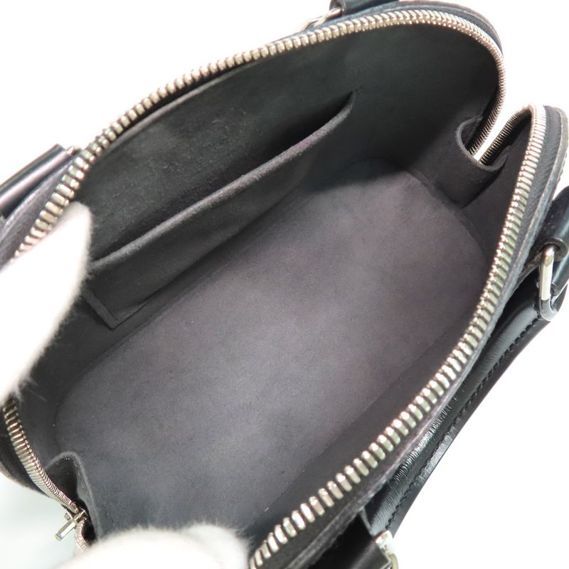 Louis Vuitton Alma BB M40862 Epi Black 2WAY Handbag Silver-hardware
