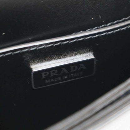 Prada Brushed Leather Shoulder Bag Black