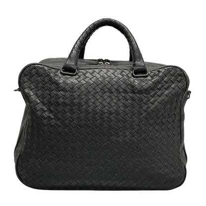 Bottega Veneta Intrecciato Black Leather Handbag