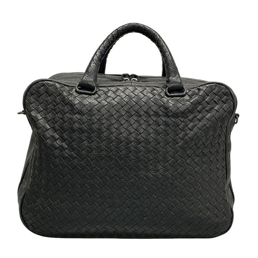 Bottega Veneta Intrecciato Black Leather Handbag