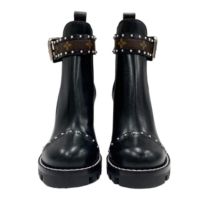 Louis Vuitton Star Trail Short Boots Ankle Boots Side Gore Studded Belt
