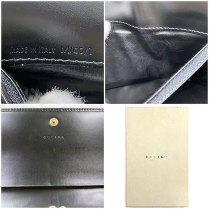 Celine Bifold Long Wallet Black Brown Macadam