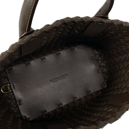 Bottega Veneta Tote Bag Mini Cabas Dark Brown Leather