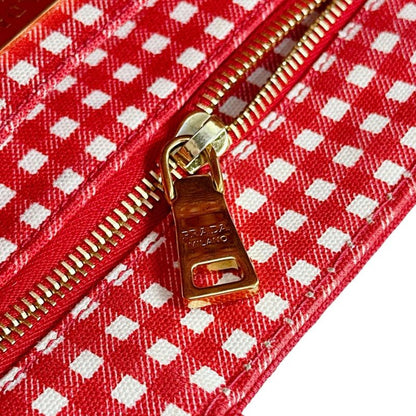 Prada Bn2439 Mini 2-way Canapa Tote Bag Prada Red