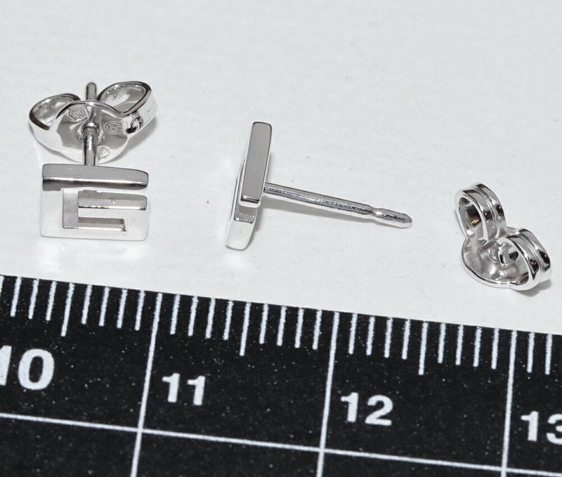 Gucci Earrings 18K White Gold G Logo Studded Earrings