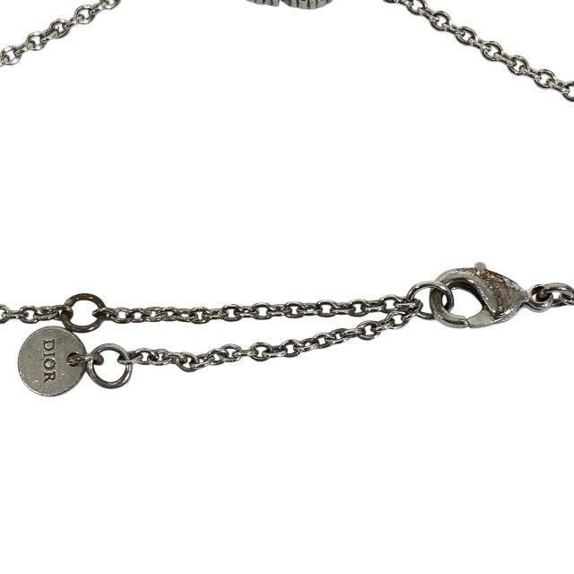Christian DIOR Bracelet Bangle Clair D LUNE CD Logo Metal Rhinestone Silver