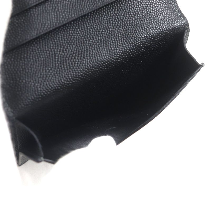 Cartier Santos Leather Logo Plate Fold Business Card Holder Pass Case Card