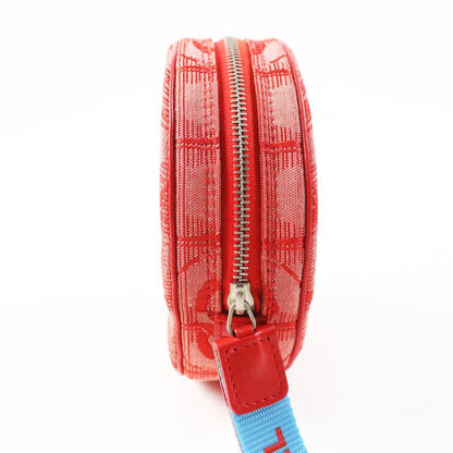 CHANEL 6859809 New Travel Line Nylon Round Shape Round Pouch Red With Box Made