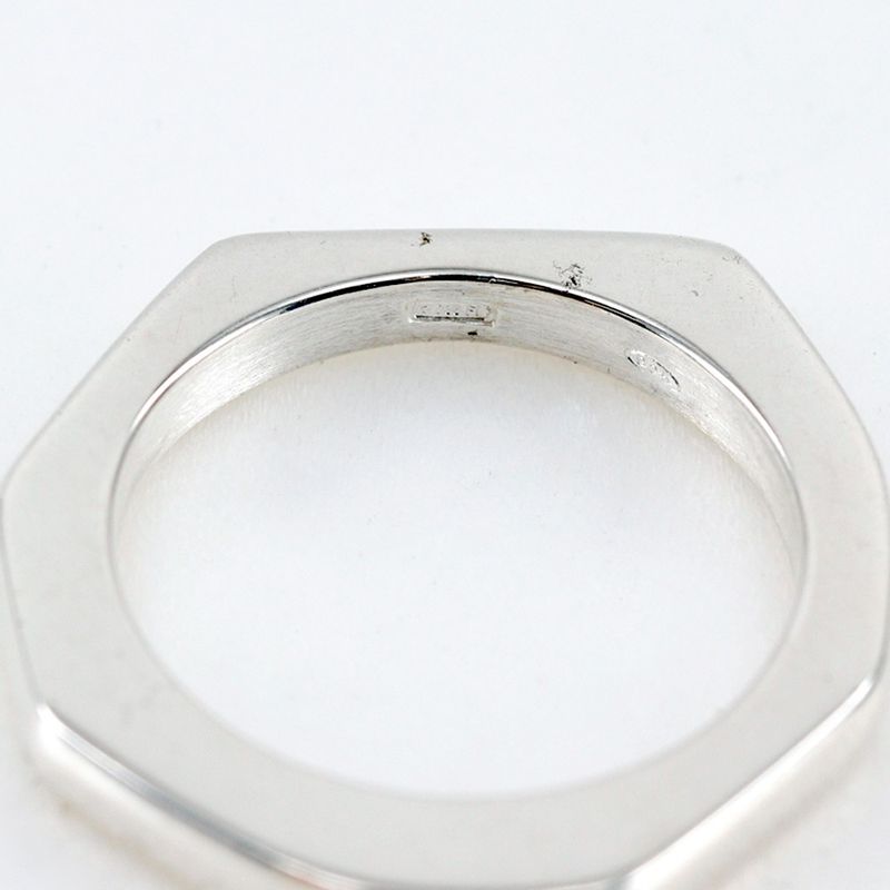 Gucci Nut Hexagon Silver 925 Size 10 Ladies 4.3g Ring