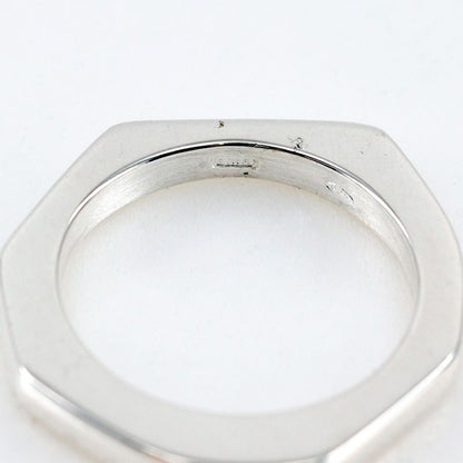 Gucci Nut Hexagon Silver 925 Size 10 Ladies 4.3g Ring