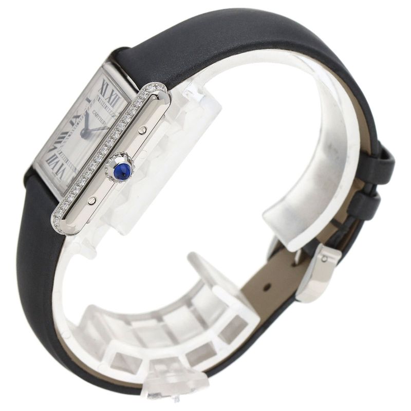 Cartier W4ta0016 Tank Mast De Cartier SM Wristwatch SS Leather Ladies