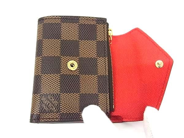 Louis Vuitton N60166 Damier Portefeuille Zoë Coquelicot Trifold Wallet Red