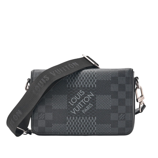 Louis Vuitton Damier Graphite Studio Messenger Shoulder Bag Black Noir Black