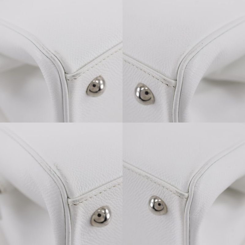 Hermes Paris Bombay PM Vaux Epson White □J Ladies Handbag