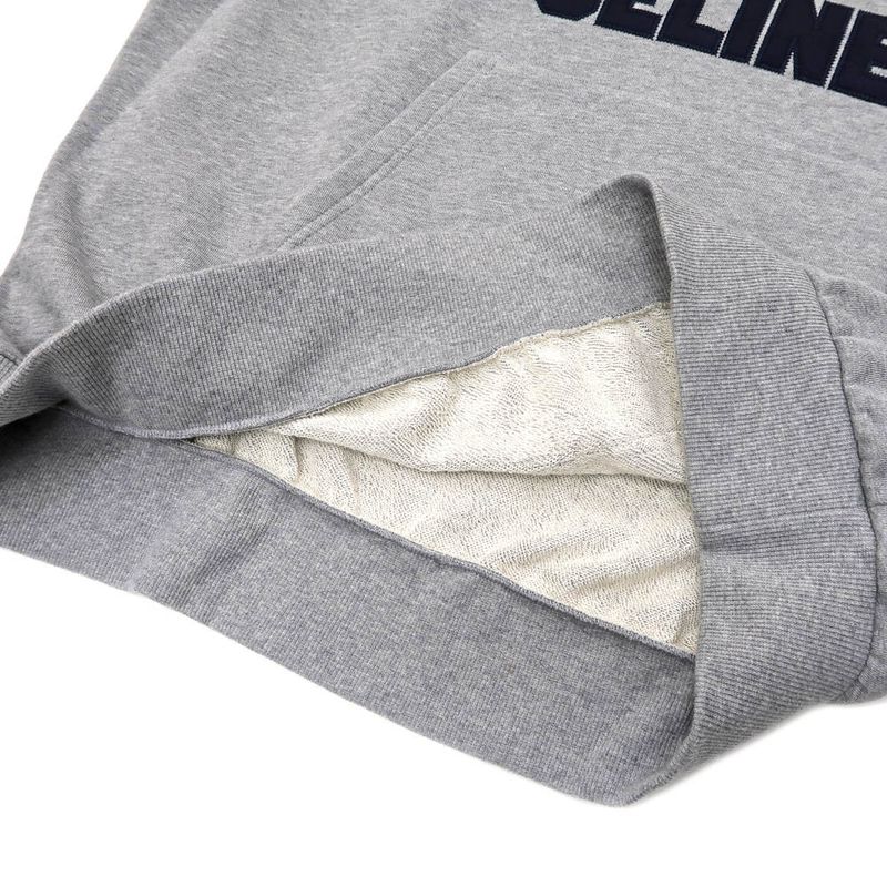 Celine Hoodie Short Sleeve Dress M Gray 2x83d670q Tunic Cotton Women's