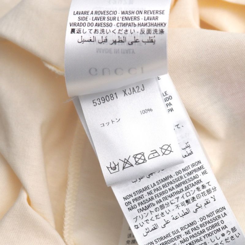 Gucci Short Sleeve T-shirt Size XS Sequin Embellishment Strawberry Cotton Crew