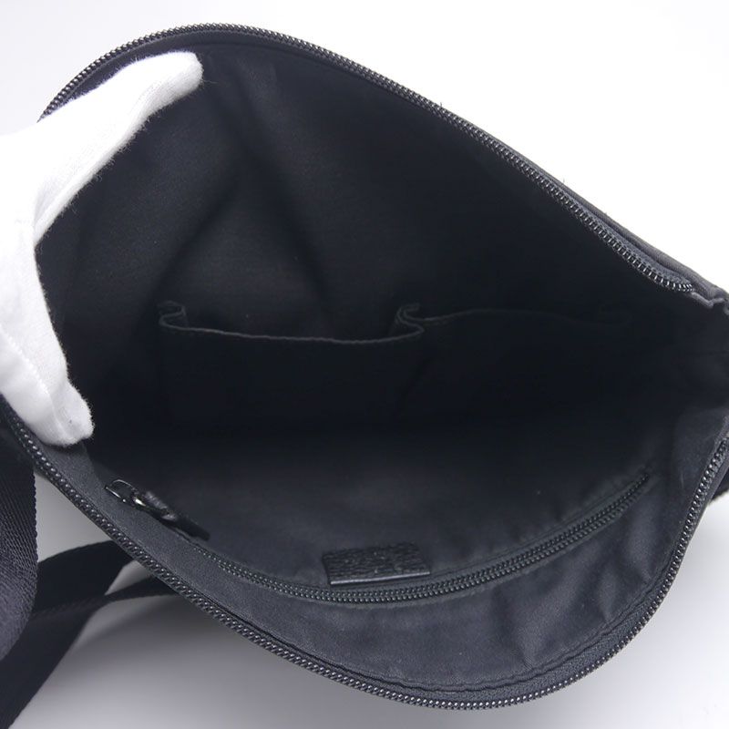 Gucci Shoulder Bag 374414 GG Canvas And Leather Black