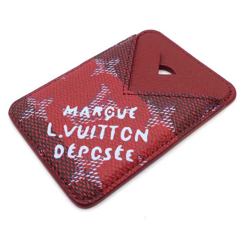 Louis Vuitton Porto Cult Magnet M26649 Monogram Red Stripes Canvas