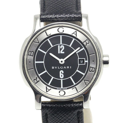 Bulgari Bvlgari Solo Tempo St29s Ladies Quartz Black Dial *external Belt