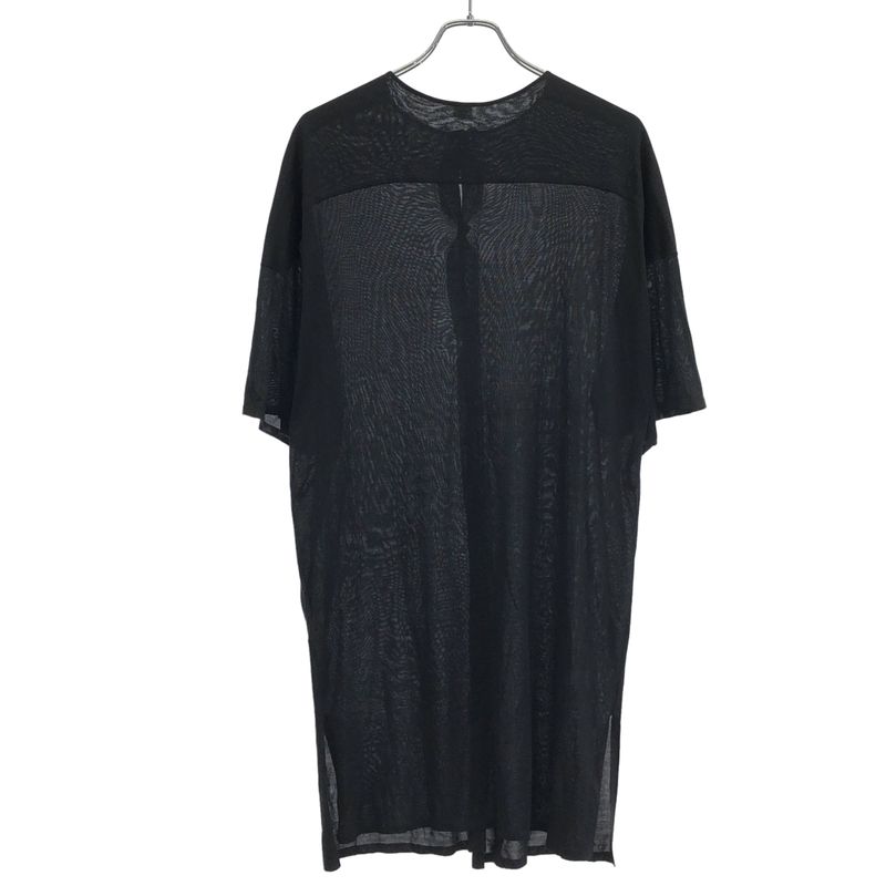 Hermes Short Sleeve Long Silk Knit Cardigan Black 38