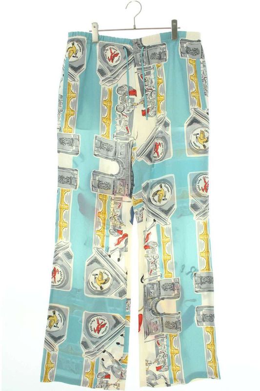 Louis Vuitton 19AW Rm192 ORI Hhp70w Printed Silk Pajama Long Pants Men 44