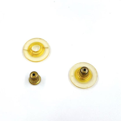 Chanel Plate Logo Catch Broken On One Side GP Gold Earrings