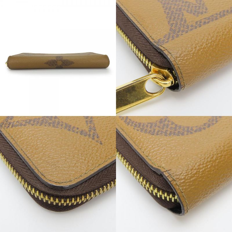 Louis Vuitton Long Wallet Zippy Wallet M69353 Monogram Reverse Brown Gold